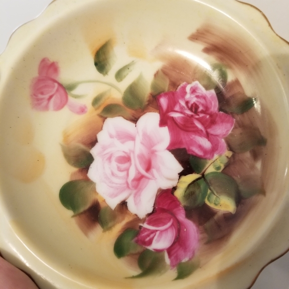 Enesco Vintage Hand Painted Pink Rose Mini Pitcher & Saucer Set Japan E1347 - Picture 3 of 10